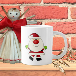 Red Nosed Santa Large Coffee Mug