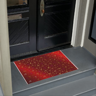 red,note, musical, melody, music, sound, sign, doormat