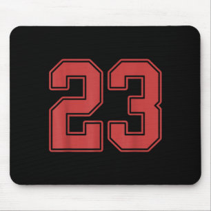 Red Number 23 Jersey Player Uniform #23 Mouse Pad
