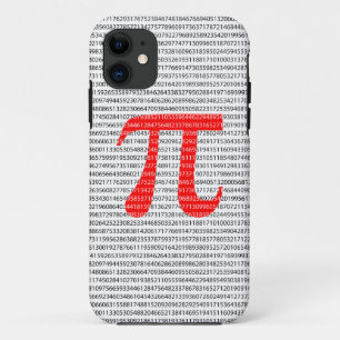 Red Number pi is a mathematical constant symbol Case-Mate iPhone Case