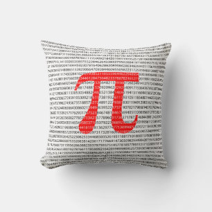 Red Number pi is a mathematical constant symbol Cushion