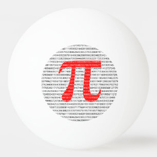 Red Number pi is a mathematical constant symbol Ping Pong Ball