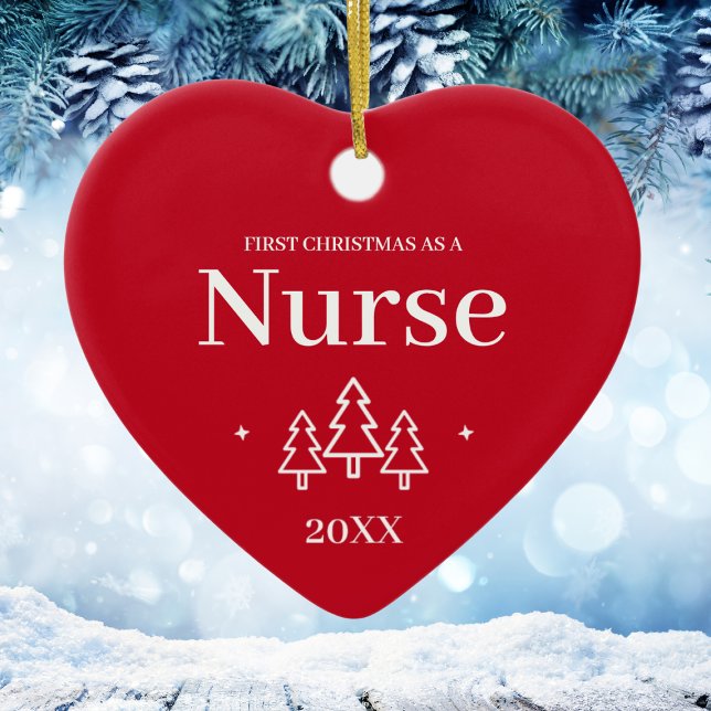 Red Nurse First Christmas Ornament (Red Nurse First Christmas Ornament
)