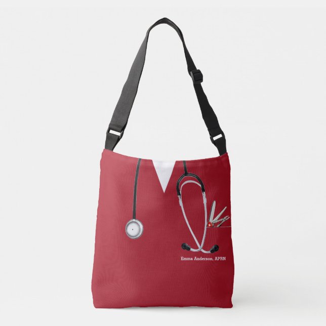 red nurse purse crossbody bag (Front)