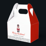 Red Nutcracker Christmas Holiday  Favour Box<br><div class="desc">A cute Christmas party favour box. An customise it with your holiday greeting and name. Designed for you by Blackberry Boulevard.</div>