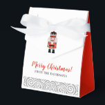 Red Nutcracker Christmas Holiday  Favour Box<br><div class="desc">A cute Christmas party favour box. An customise it with your holiday greeting and name. Designed for you by Blackberry Boulevard.</div>