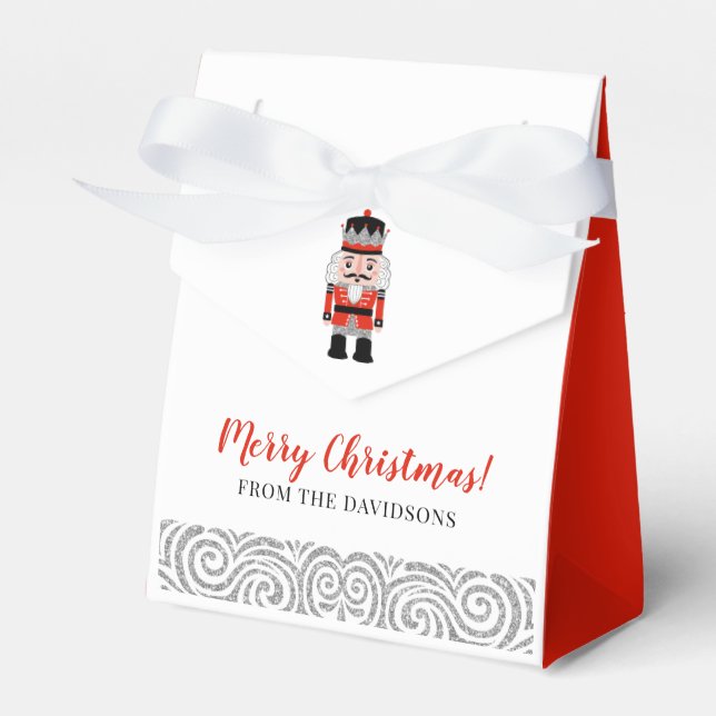 Red Nutcracker Christmas Holiday  Favour Box (Front Side)
