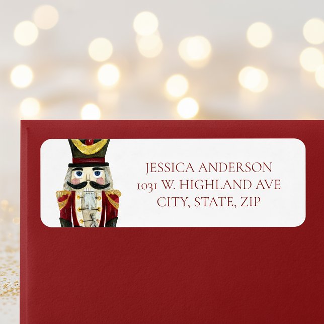 Red Nutcracker Christmas Holiday Return Address  (Creator Uploaded)