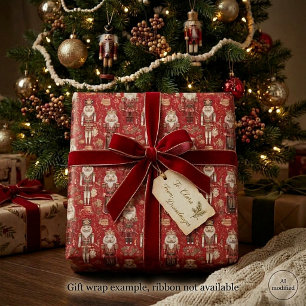 Red nutcrackers pattern Christmas Wrapping Paper