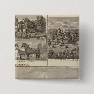 Red Oak farm & residence, Centre Tp 15 Cm Square Badge