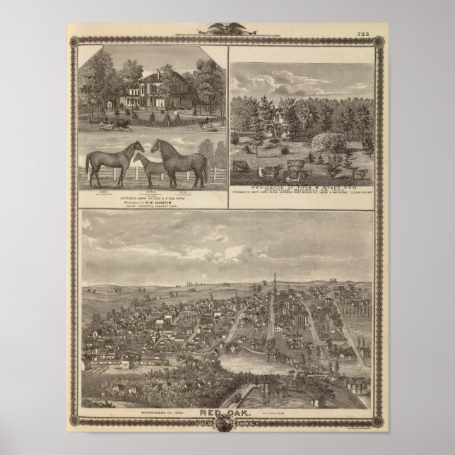 Red Oak farm & residence, Centre Tp Poster (Front)