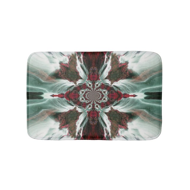Red Ocean Breeze Bath Mat (Front)