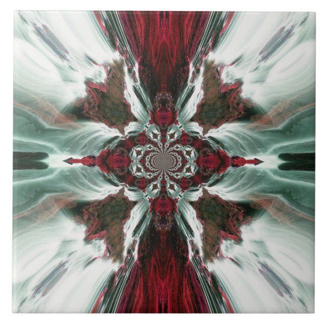 Red Ocean Cascade Tile (Front)
