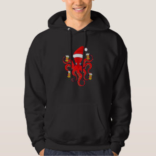 Red Octopus Beer Mugs Christmas Costume Octopus Me Hoodie