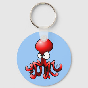 Red Octopus Key Ring