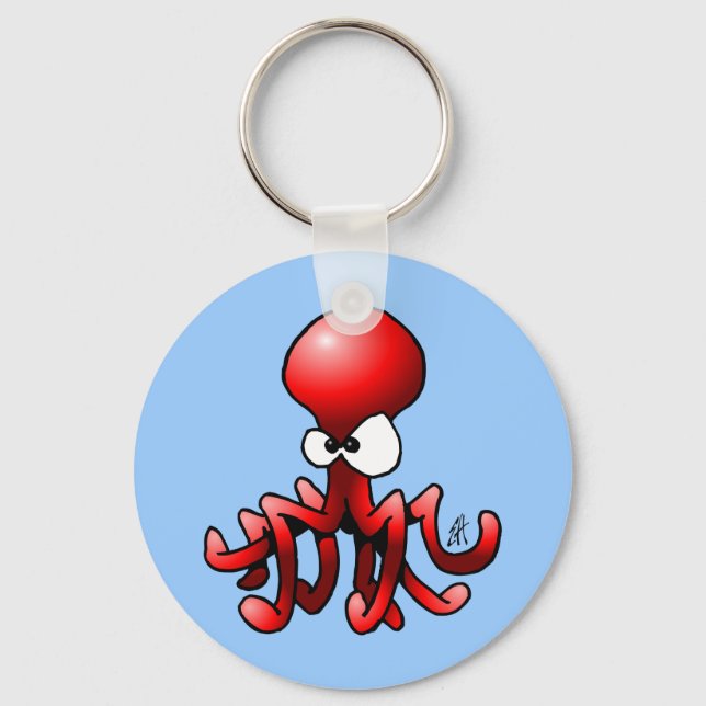 Red Octopus Key Ring (Front)