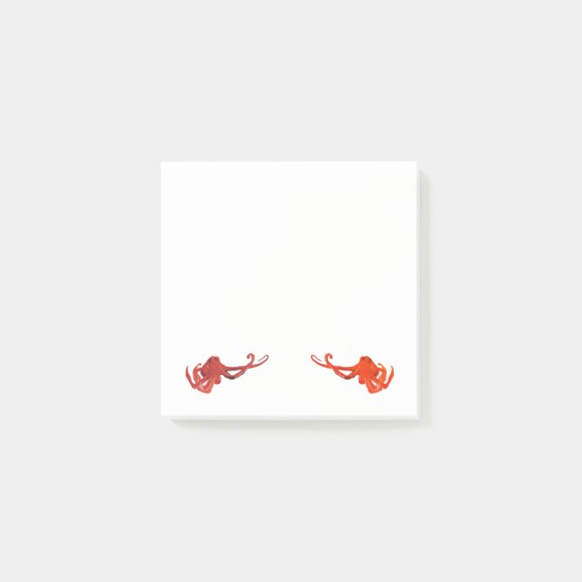 Red Octopus Post-it Notes (Front)