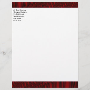 Red Octopus Tentacles Customisable Letterhead