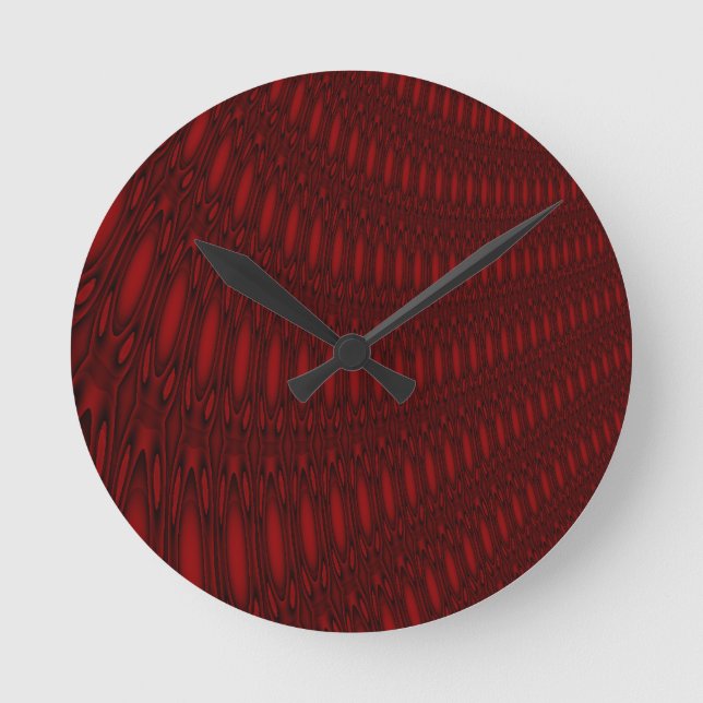 Red Octopus Tentacles Wall Clock (Front)
