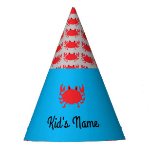 Red of sea crab party hat