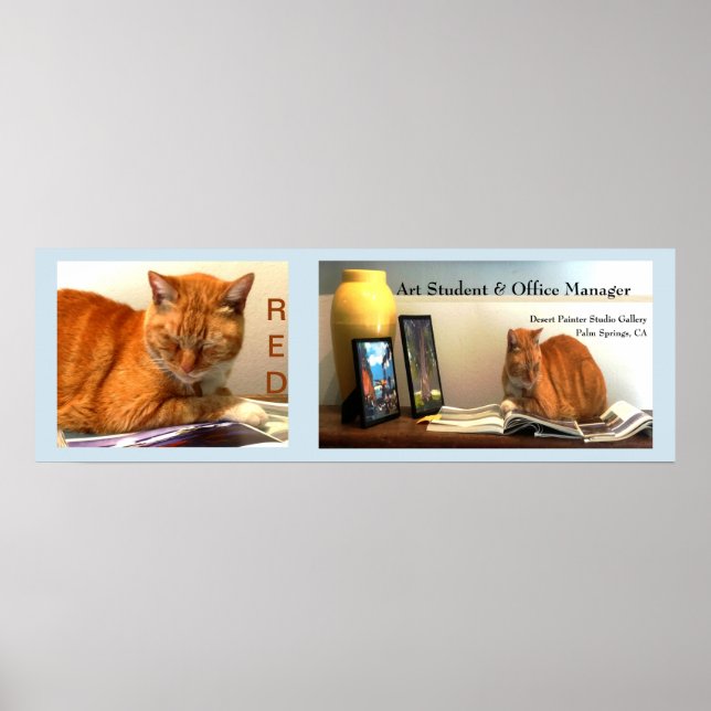 RED ... Office Manager of Desert Painter Studio Poster (Front)