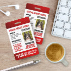 Red Official Service Animal Custom Photo ID
