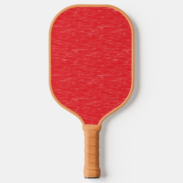 Red oil painted pickleball paddle (Front)