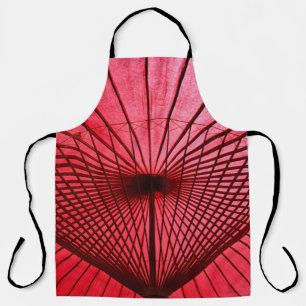 Red oil-paper umbrella apron