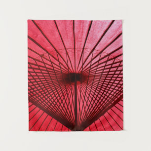 Red oil paper umbrella tapestry