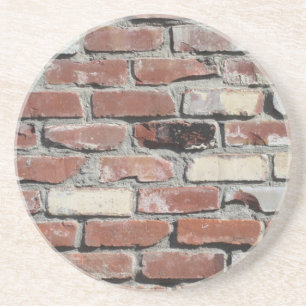 Red old brick wall effect coaster