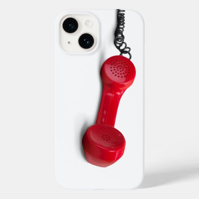 Red old school phone handset  Case-Mate iPhone case (Back)