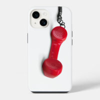 Red old school phone handset