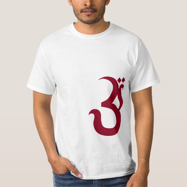 Red Om Symbol T-Shirt (Front)