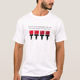 Red Ombre Brushes, Painter & Decorator Advert T-Shirt