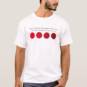 Red Ombre Circles, Painter & Decorator Advert T-Shirt
