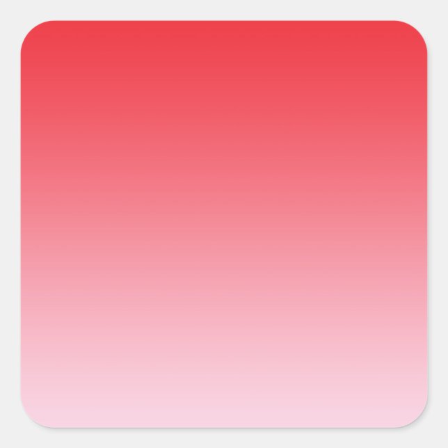 Red Ombre Square Sticker (Front)