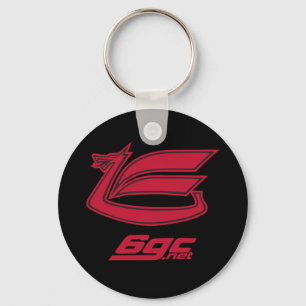 Red on Black Dragon Keychain