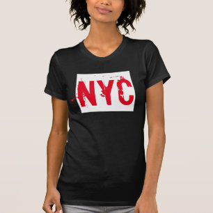 Red On Black New York City Shirt NYC City Shirts