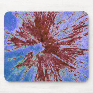 Red on Purple and Blue Paintball Mouse Pad