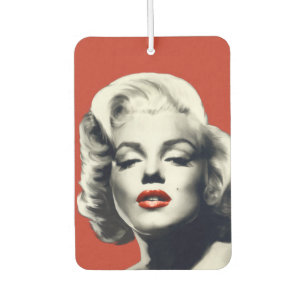 Red on Red Lips Marilyn Car Air Freshener