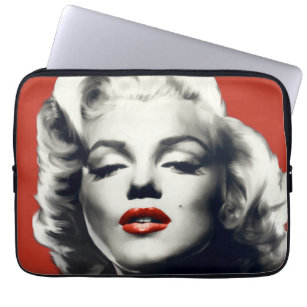 Red on Red Lips Marilyn Laptop Sleeve