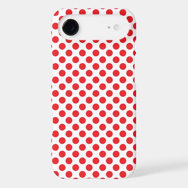 Red on White Polka Dot Case-Mate iPhone Case (Back)