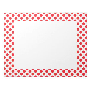 Red on White Polka Dot Notepad