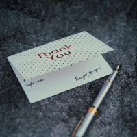 Red on White Polka Dots