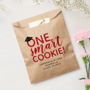 Red One Smart Cookie Graduation Favour Bags