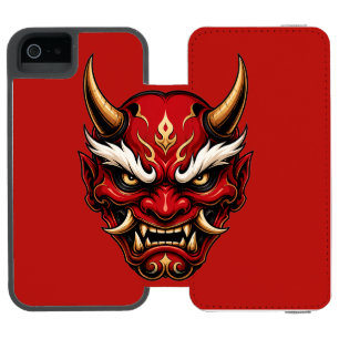 Red Oni Mask Wallet Phone Case Incipio Watson™ iPhone 5 Wallet Case
