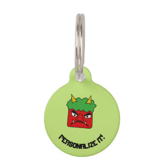 Red Oni Pet Tag