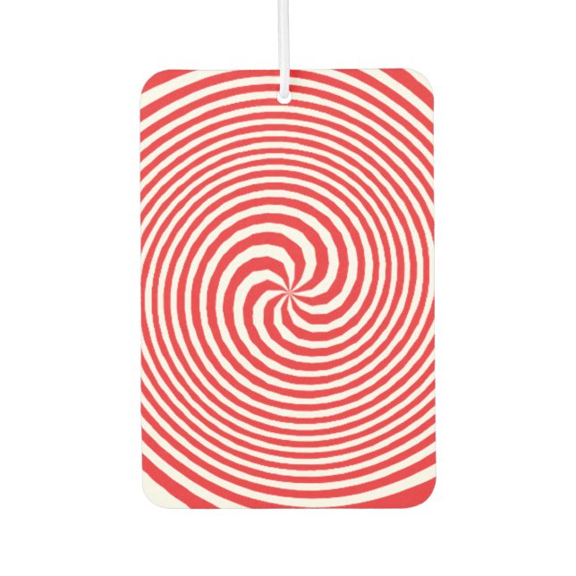 Red Optical Illusion Car Air Freshener (Front)