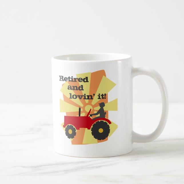 Red or Green Tractor Retirement Mug (Right)