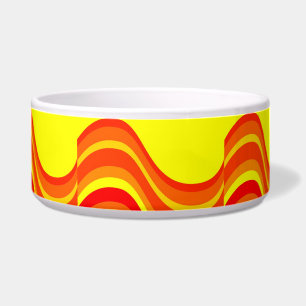 Red Orang and Yellow Pet Bowl